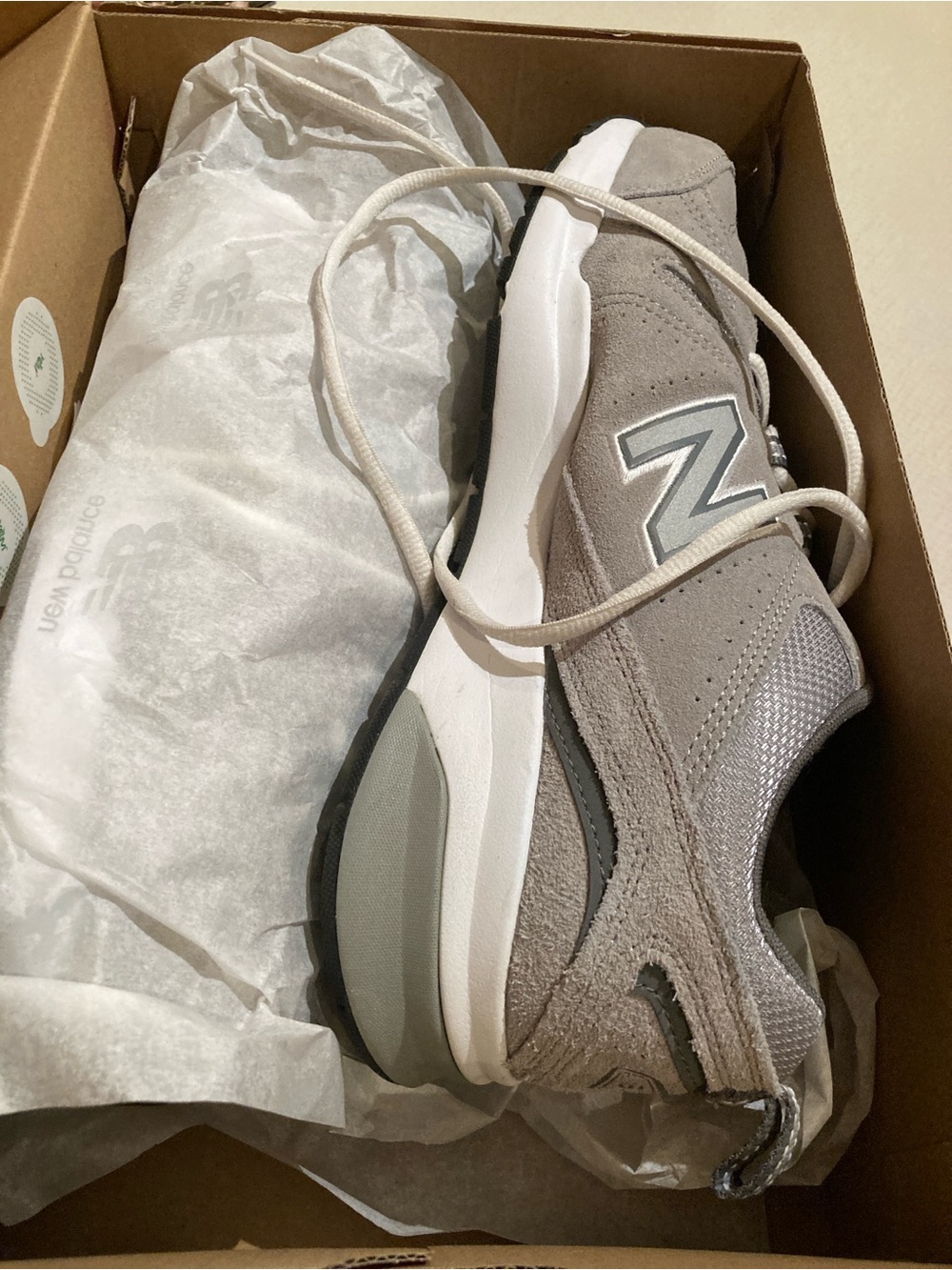 New Balance Gray Suede & Mesh Men's Sneaker 10 EE